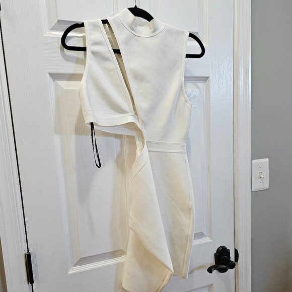 Hervé Léger x Forever 21 White Cutout Bodycon Dress Size L NWT - Picture 8 of 9